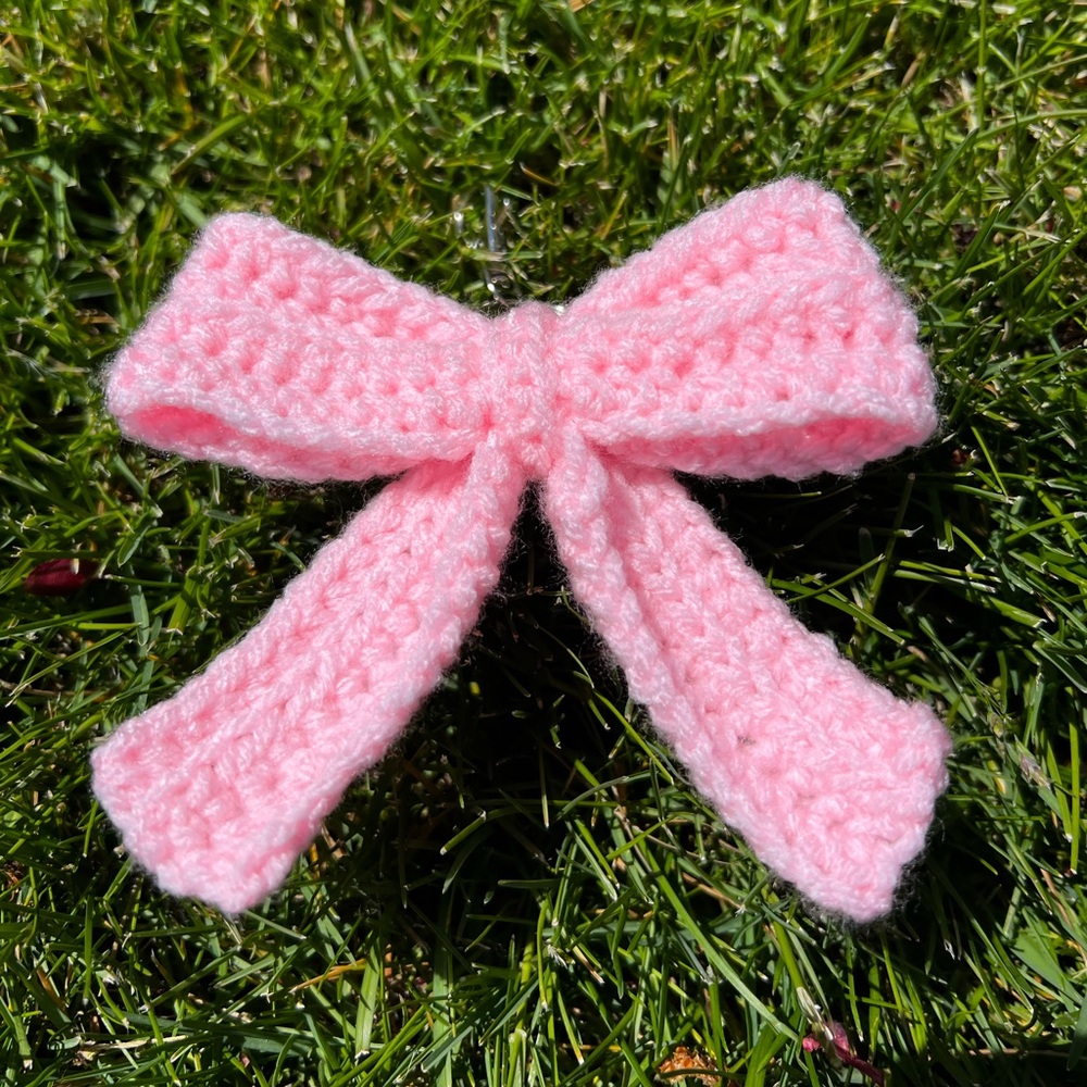 3/$20 Hand Crocheted Big Beautiful Bow Keychain/Bag Charm! - Picture 11 of 12